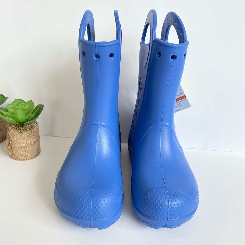 Crocs Kids Handle It Rain Boot sea blue Sz jr 2 - Picture 2 of 8